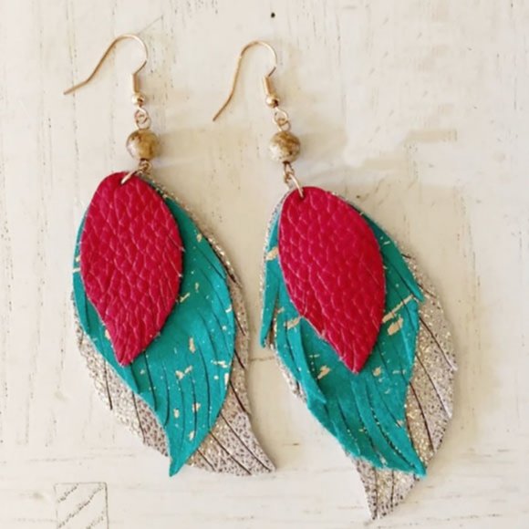Layered Fringe Bohemian Drop Earrings - Picture 1 of 4